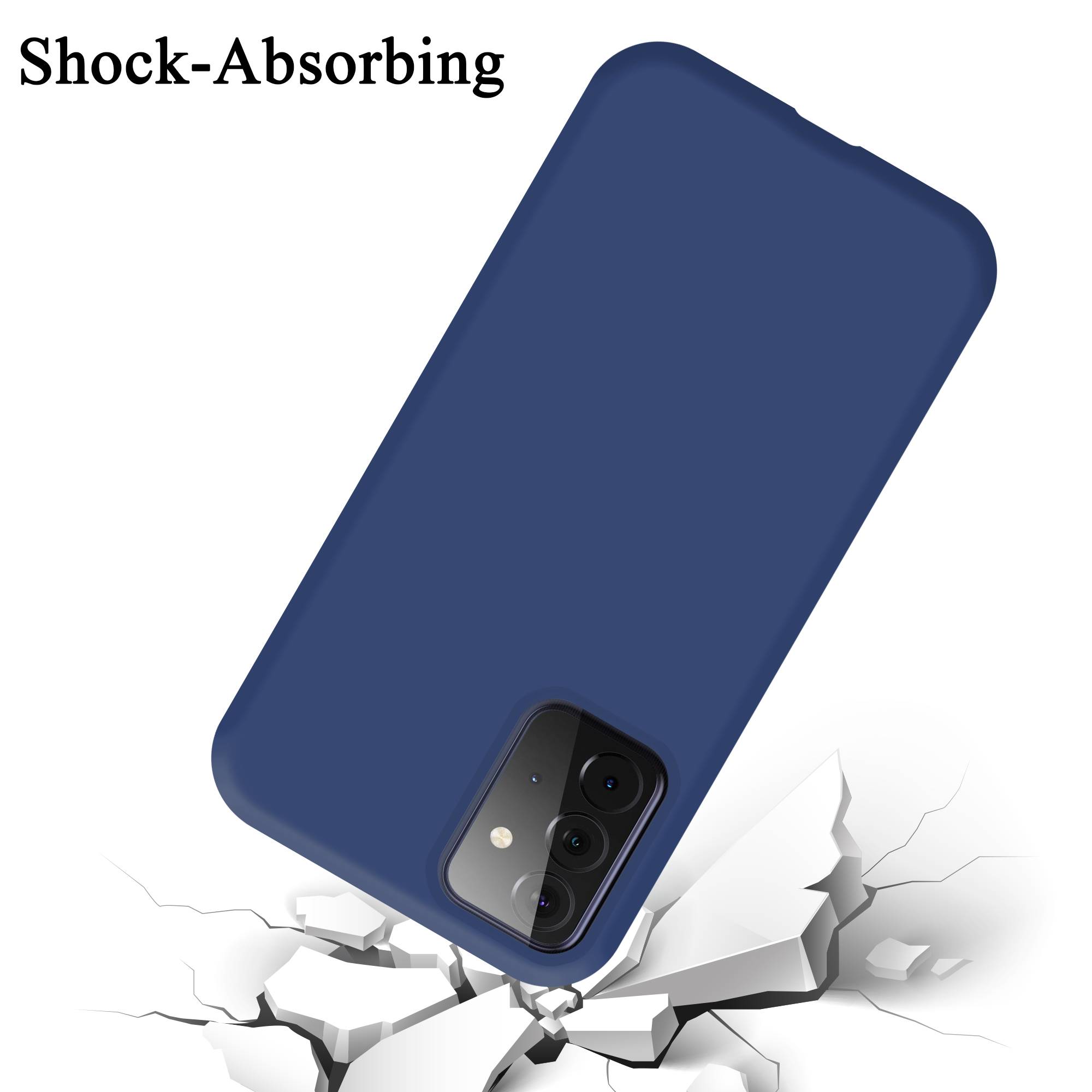 Cadorabo Schutzhülle für Samsung Galaxy A72 4G / 5G Hülle in Blau Handyhülle Case Cover TPU Etui