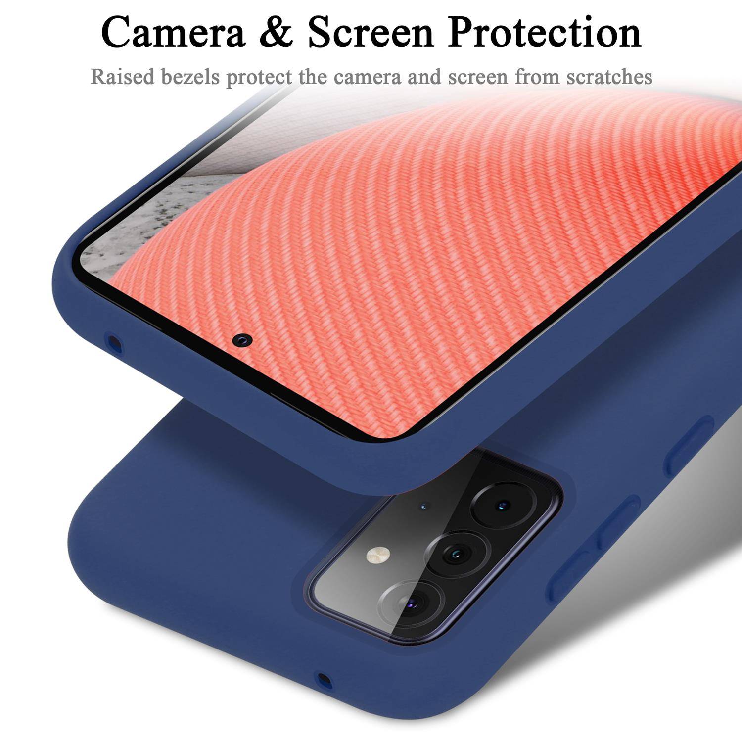 Cadorabo Schutzhülle für Samsung Galaxy A72 4G / 5G Hülle in Blau Handyhülle Case Cover TPU Etui