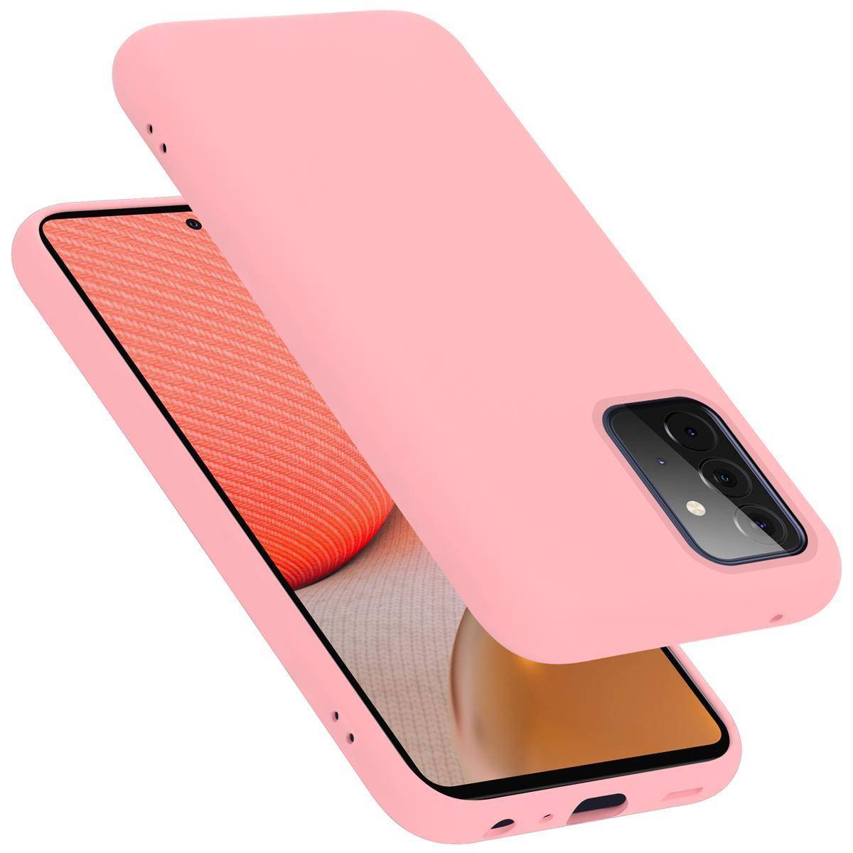 Cadorabo Schutzhülle für Samsung Galaxy A72 4G / 5G Hülle in Rosa Handyhülle Case Cover TPU Etui