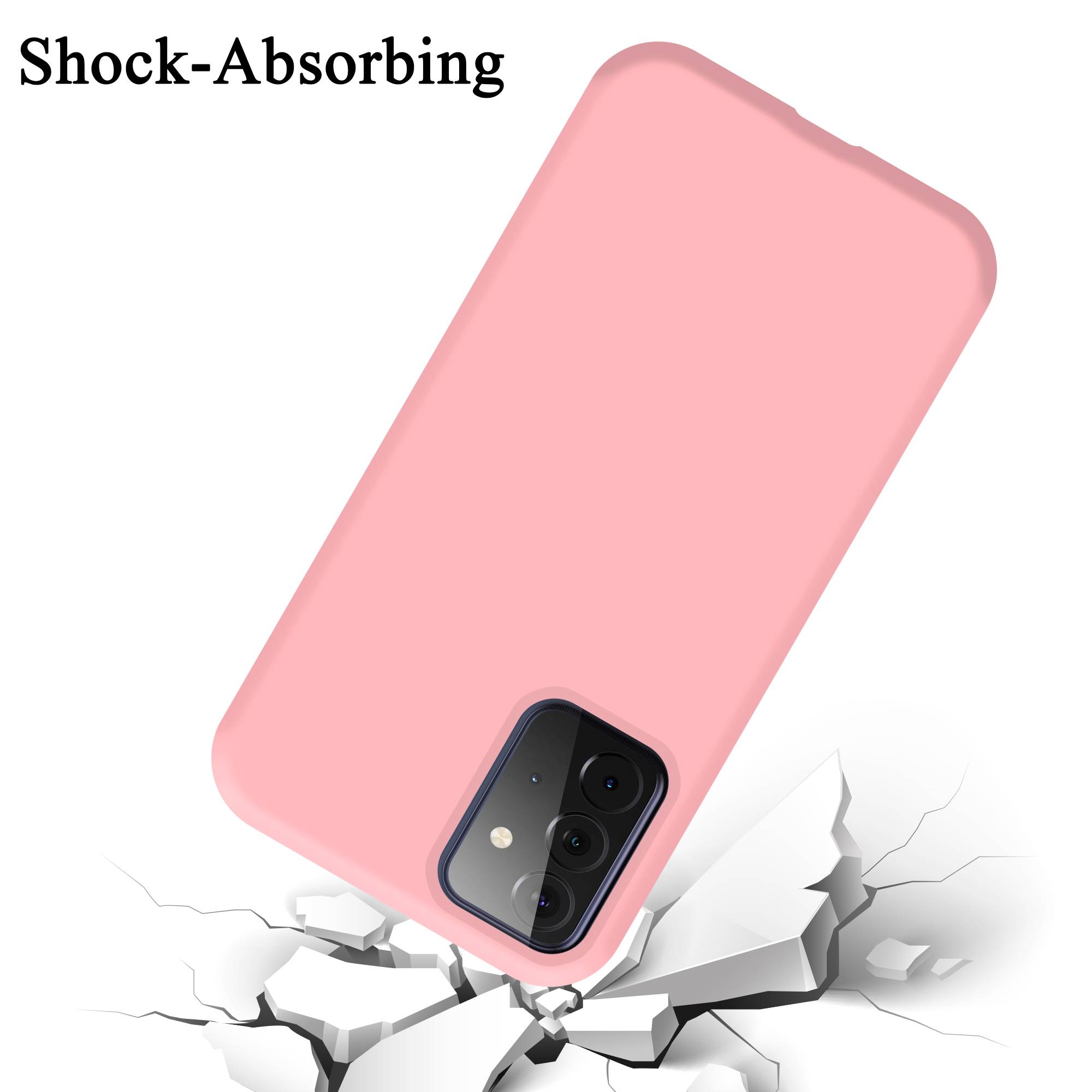 Cadorabo Schutzhülle für Samsung Galaxy A72 4G / 5G Hülle in Rosa Handyhülle Case Cover TPU Etui
