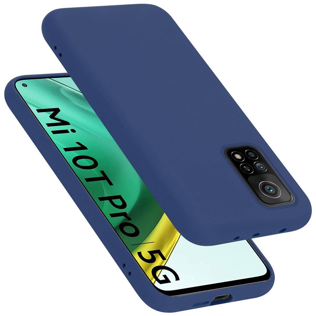 Cadorabo Schutzhülle für Xiaomi Mi 10T / Mi 10T PRO Hülle in Blau Handyhülle Case Cover TPU Etui