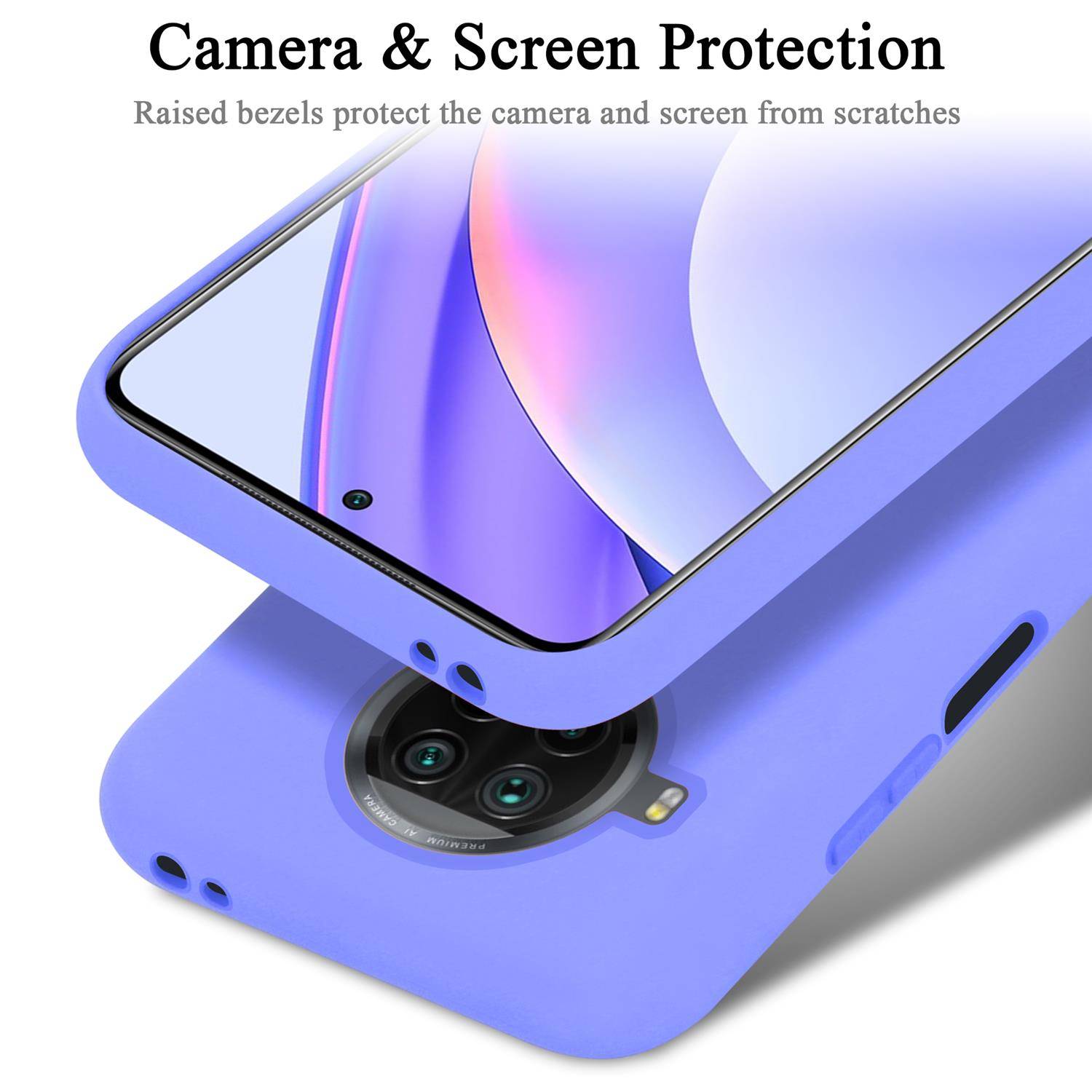 Cadorabo Schutzhülle für Xiaomi Mi 10T LITE Hülle in Lila Handyhülle Case Cover TPU Etui