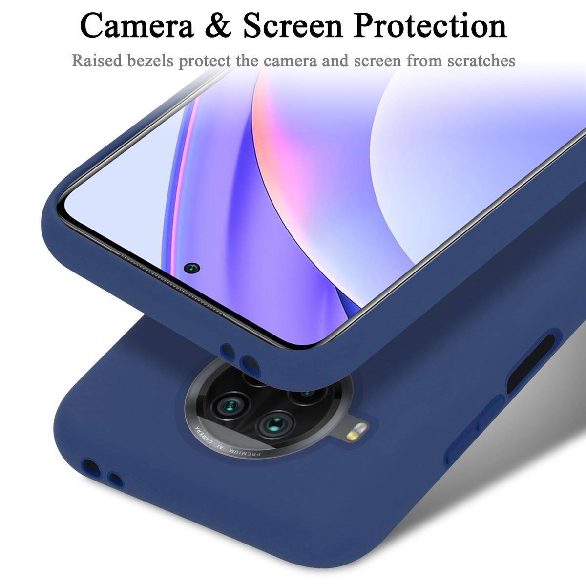 Cadorabo Schutzhülle für Xiaomi Mi 10T LITE Hülle in Blau Handyhülle Case Cover TPU Etui