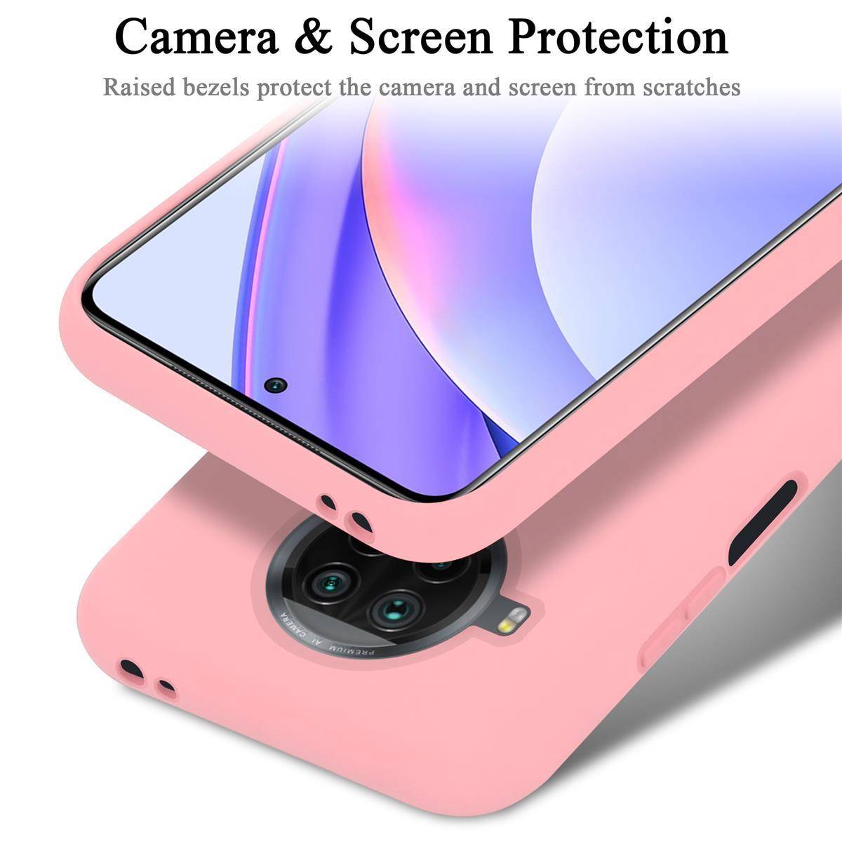 Cadorabo Schutzhülle für Xiaomi Mi 10T LITE Hülle in Rosa Handyhülle Case Cover TPU Etui