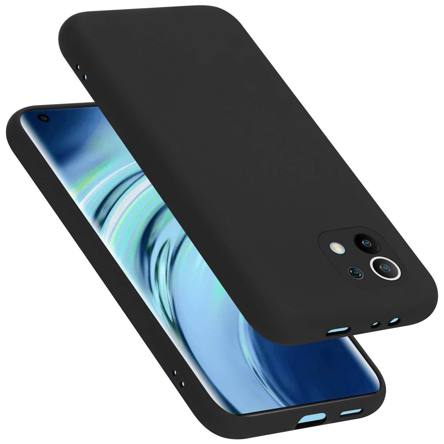Cadorabo Schutzhülle für Xiaomi Mi 11 5G Hülle in Schwarz Handyhülle Case Cover TPU Etui