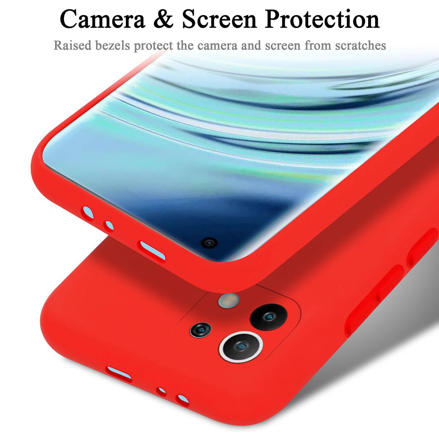 Cadorabo Schutzhülle für Xiaomi Mi 11 5G Hülle in Rot Handyhülle Case Cover TPU Etui