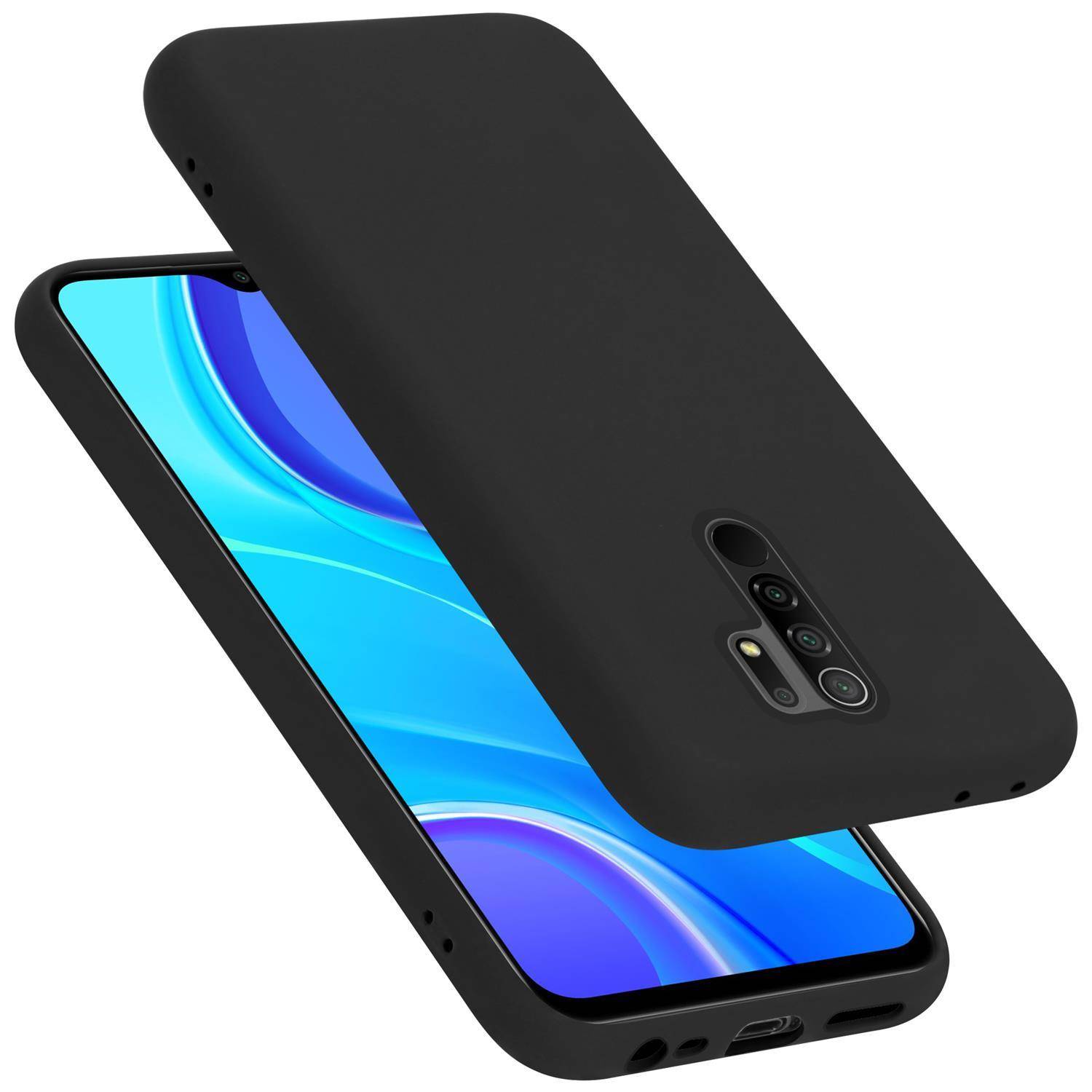 Cadorabo Schutzhülle für Xiaomi RedMi 9 Hülle in Schwarz Handyhülle Case Cover TPU Etui
