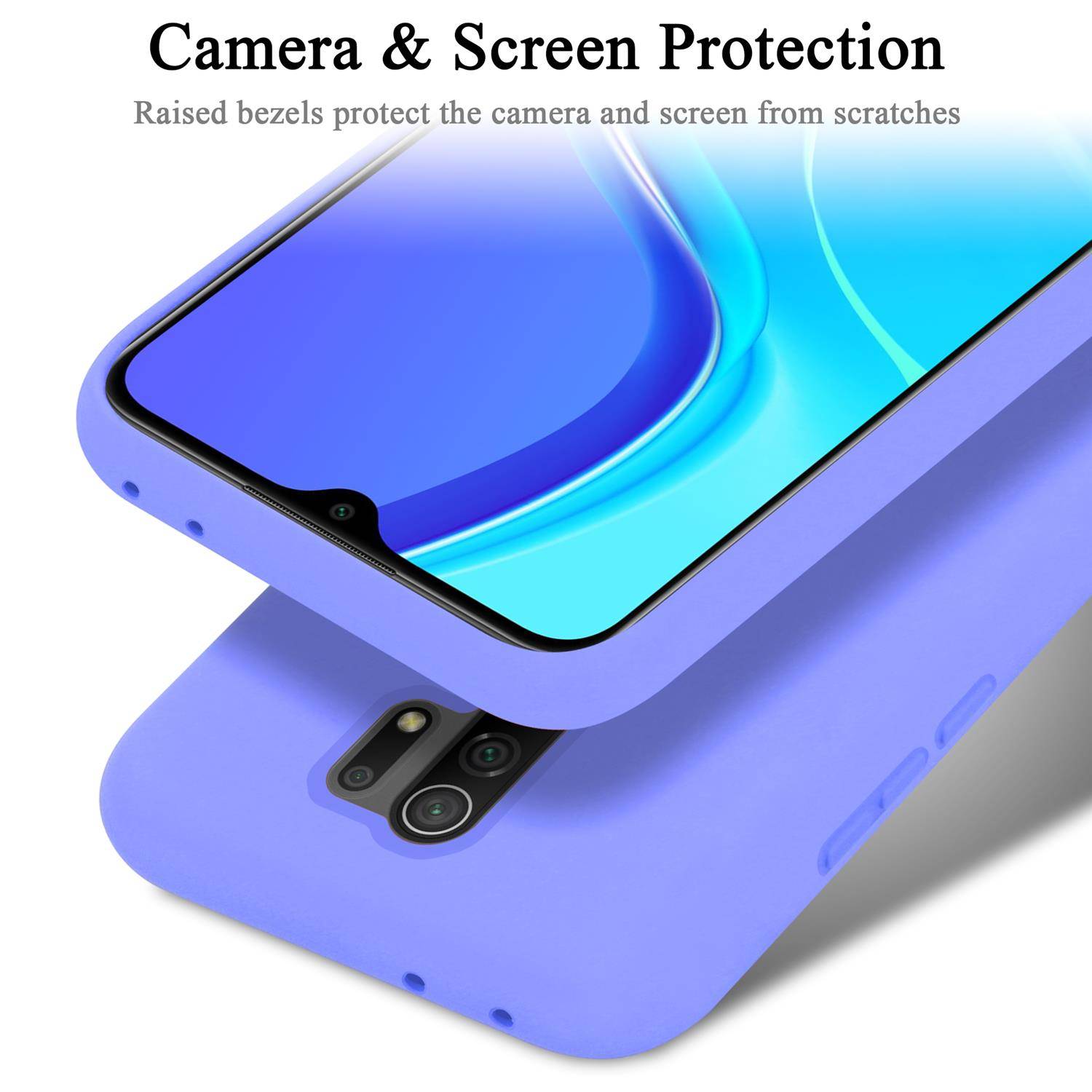Cadorabo Schutzhülle für Xiaomi RedMi 9 Hülle in Lila Handyhülle Case Cover TPU Etui