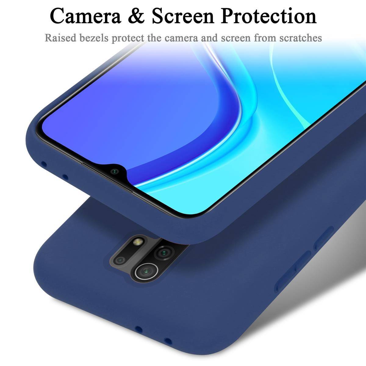 Cadorabo Schutzhülle für Xiaomi RedMi 9 Hülle in Blau Handyhülle Case Cover TPU Etui