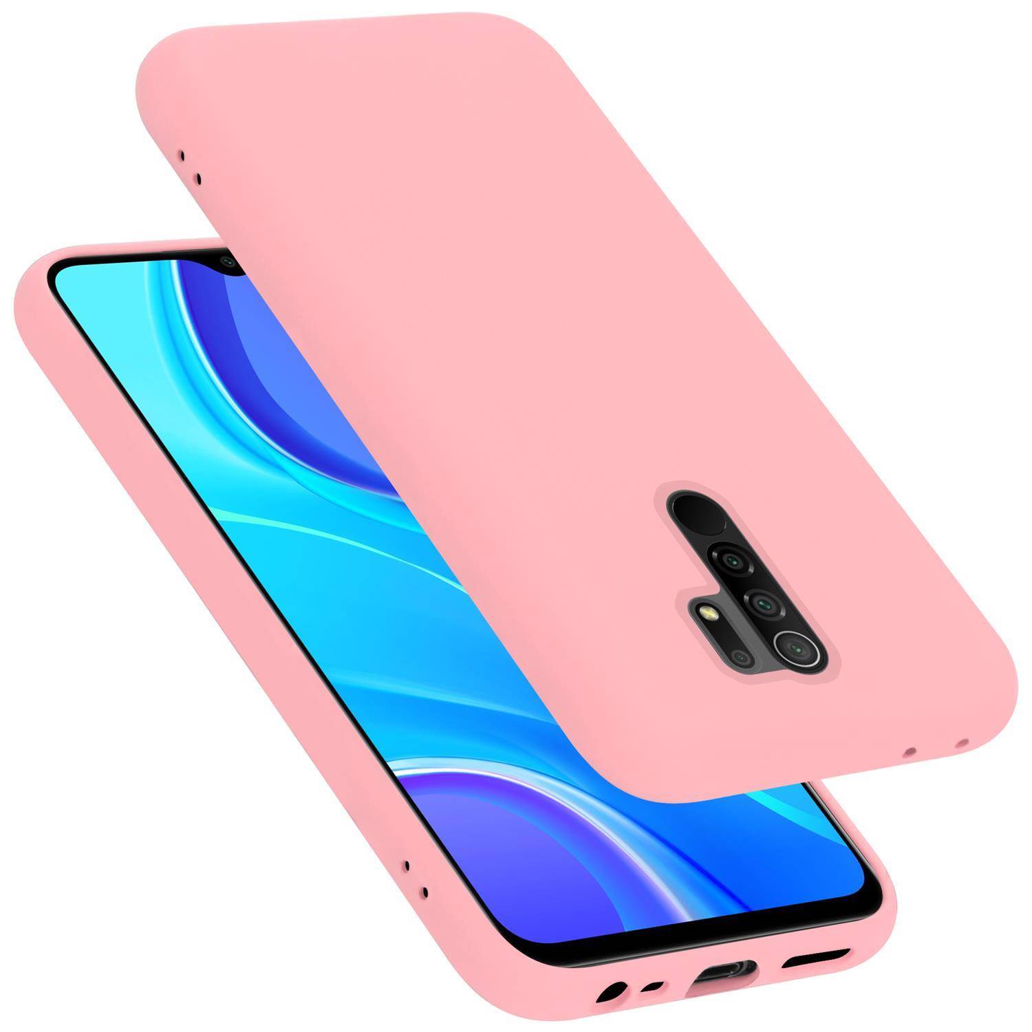 Cadorabo Schutzhülle für Xiaomi RedMi 9 Hülle in Rosa Handyhülle Case Cover TPU Etui
