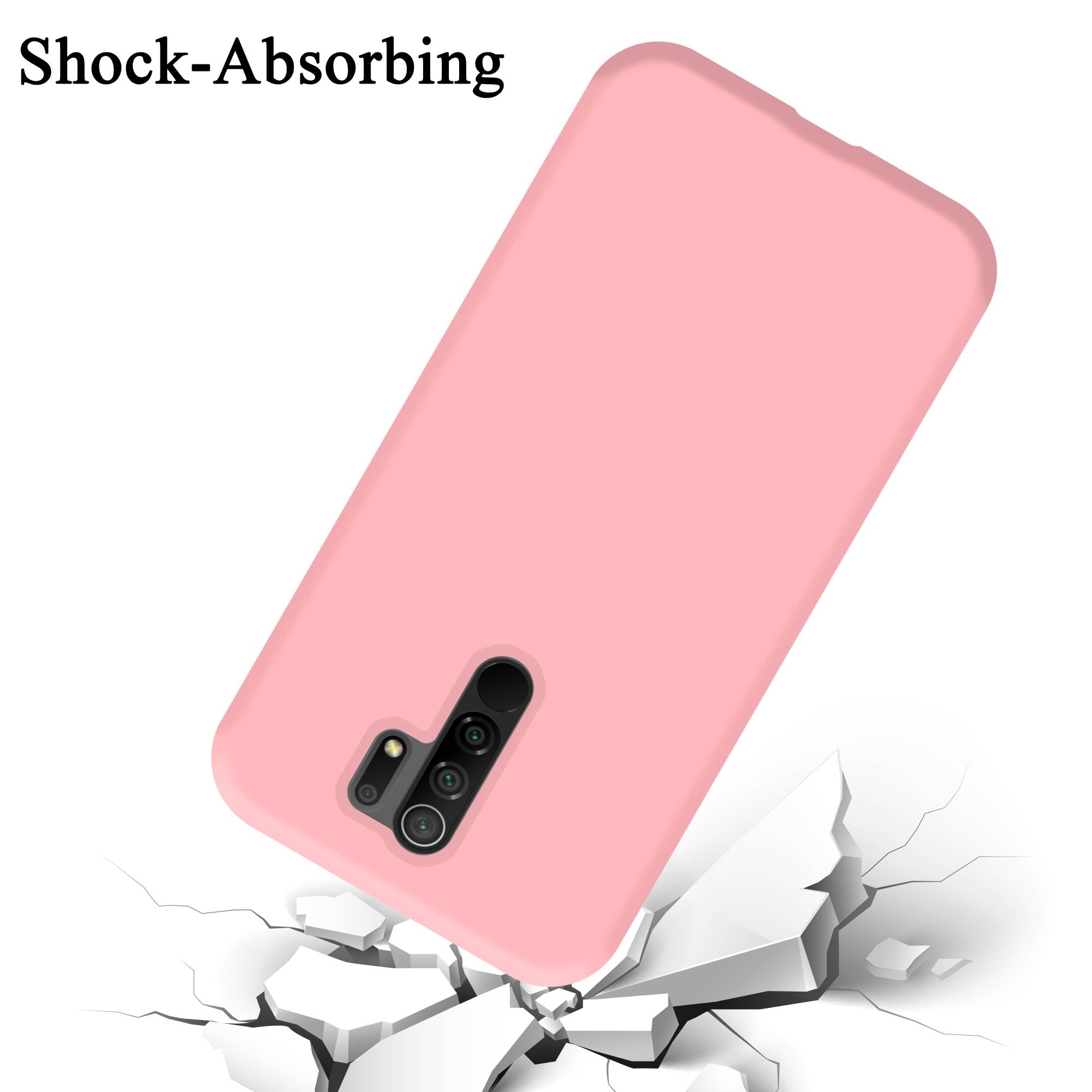 Cadorabo Schutzhülle für Xiaomi RedMi 9 Hülle in Rosa Handyhülle Case Cover TPU Etui