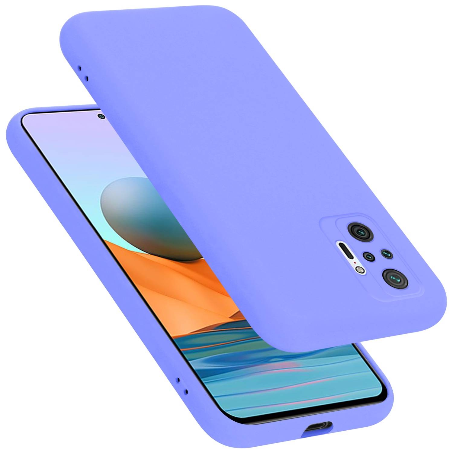 Cadorabo Schutzhülle für Xiaomi RedMi NOTE 10 PRO Hülle in Lila Handyhülle Case Cover TPU Etui