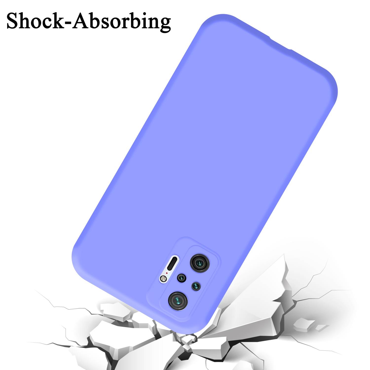 Cadorabo Schutzhülle für Xiaomi RedMi NOTE 10 PRO Hülle in Lila Handyhülle Case Cover TPU Etui