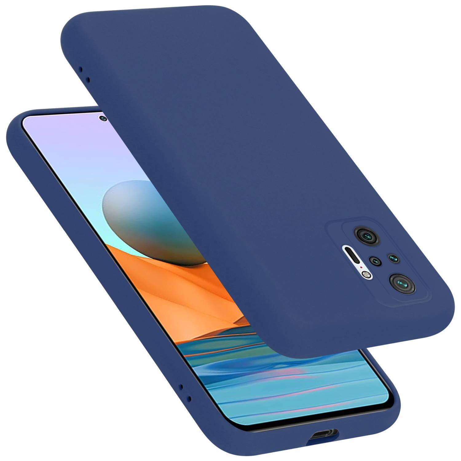 Cadorabo Schutzhülle für Xiaomi RedMi NOTE 10 PRO Hülle in Blau Handyhülle Case Cover TPU Etui