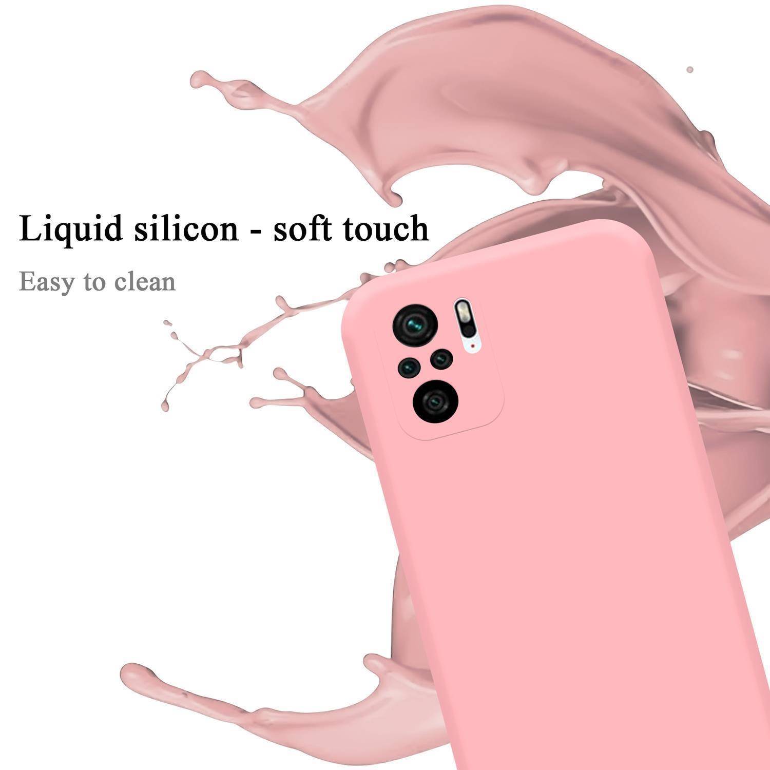 Cadorabo Schutzhülle für Xiaomi RedMi NOTE 10 PRO Hülle in Rosa Handyhülle Case Cover TPU Etui