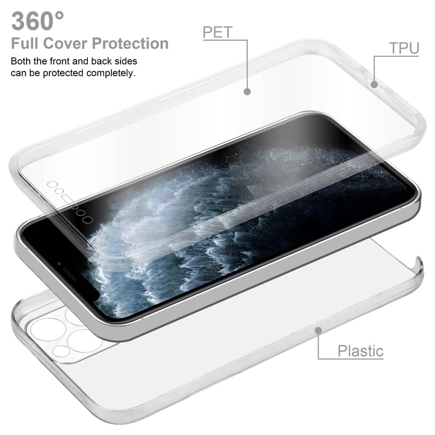 Cadorabo Schutzhülle für Apple iPhone 11 PRO MAX Hülle in natur 360° Etui Full Body Handyhülle Cover Case