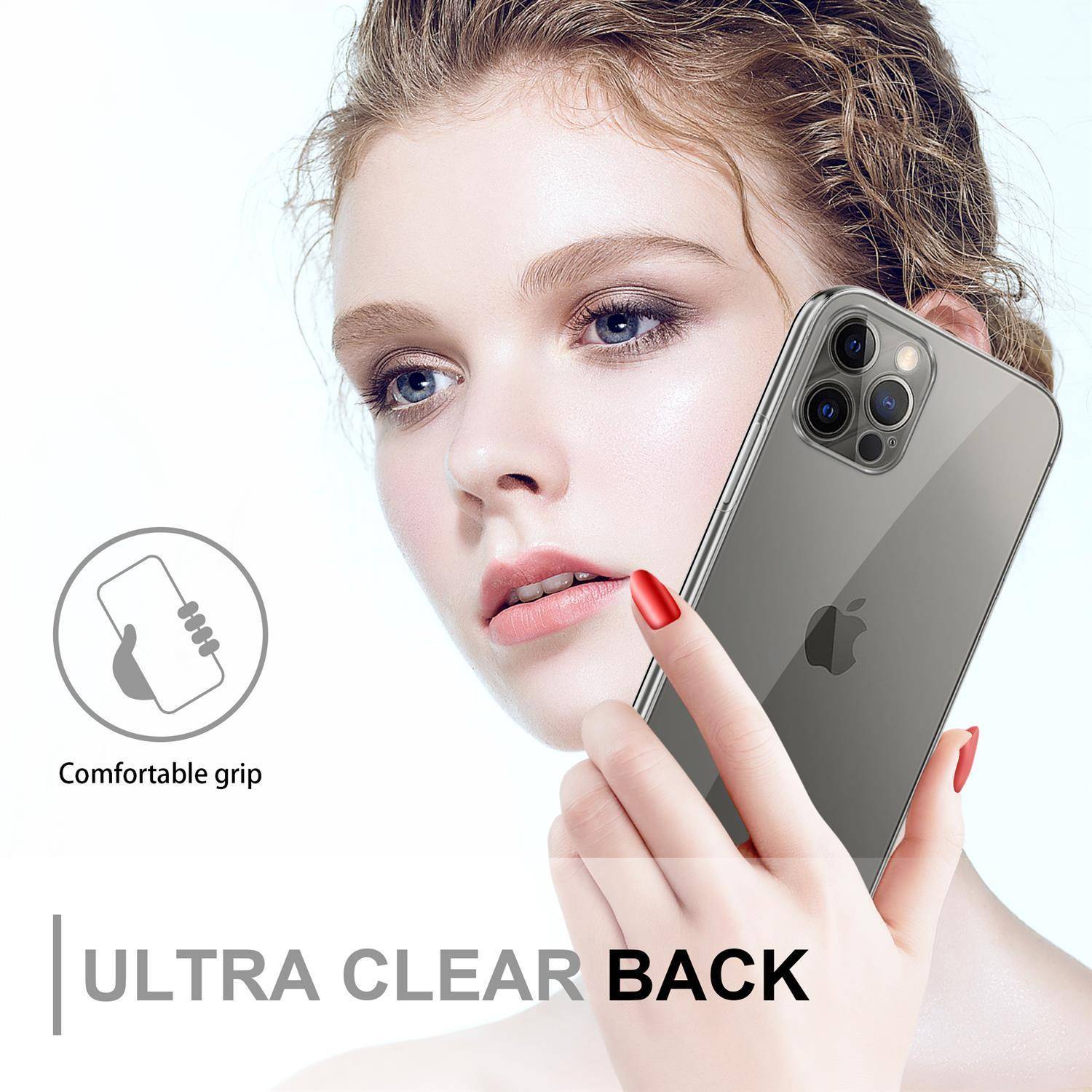 Cadorabo Schutzhülle für Apple iPhone 12 PRO MAX Hülle in natur 360° Etui Full Body Handyhülle Cover Case