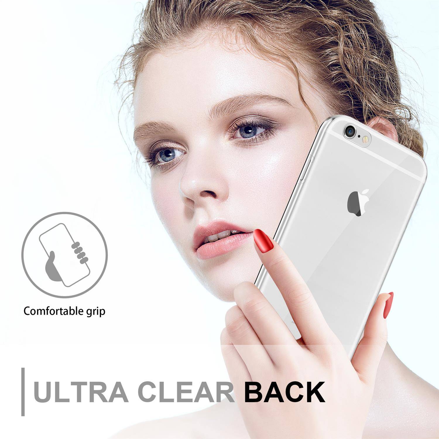 Cadorabo Schutzhülle für Apple iPhone 6 / 6S Hülle in natur 360° Etui Full Body Handyhülle Cover Case