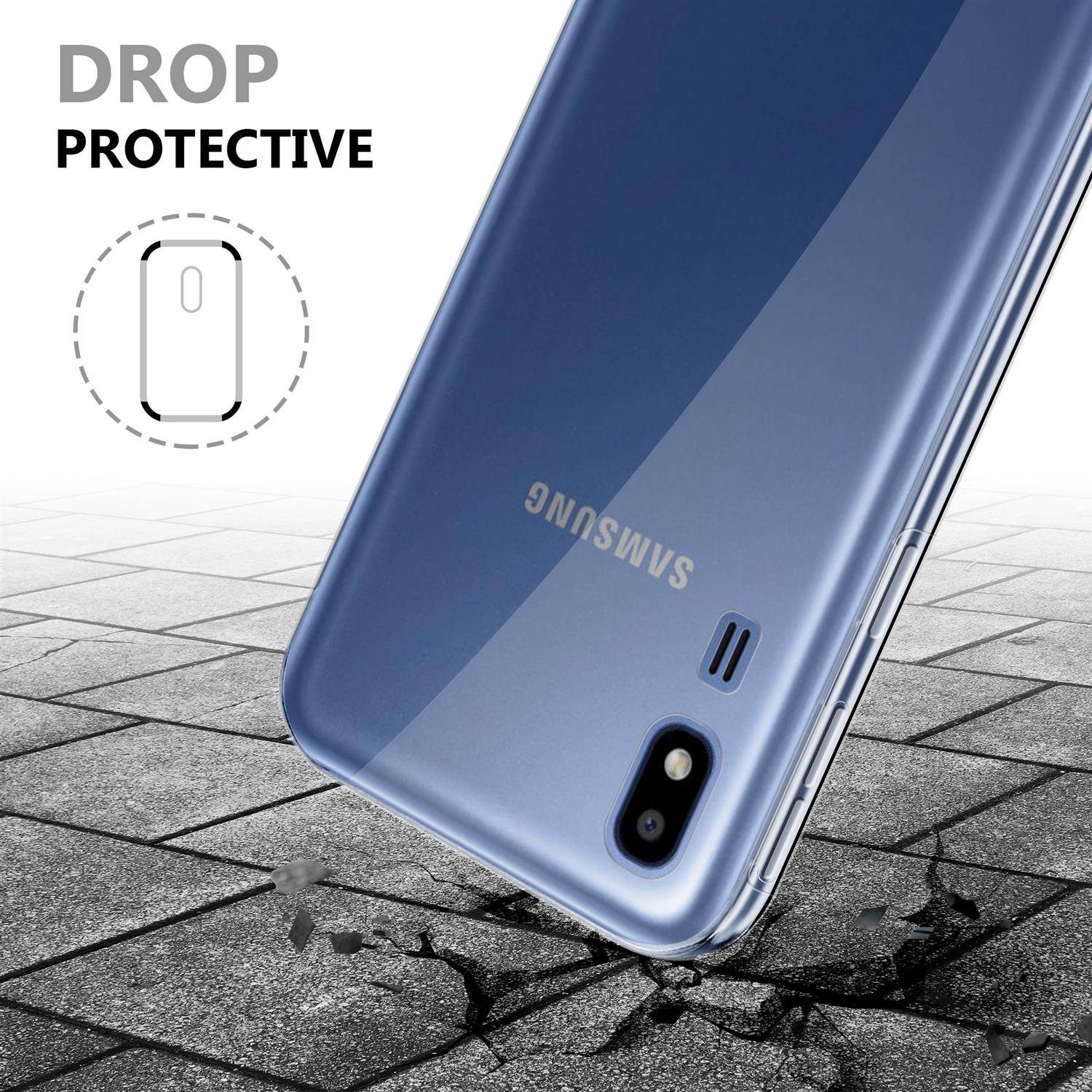 Cadorabo Schutzhülle für Samsung Galaxy A02 CORE Hülle in natur 360° Etui Full Body Handyhülle Cover Case