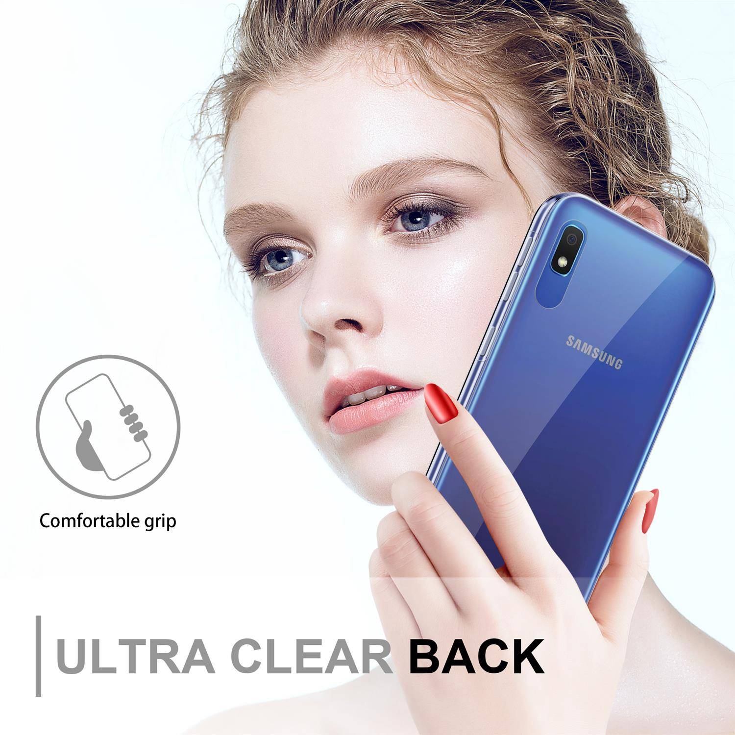 Cadorabo Schutzhülle für Samsung Galaxy A10 / M10 Hülle in natur 360° Etui Full Body Handyhülle Cover Case