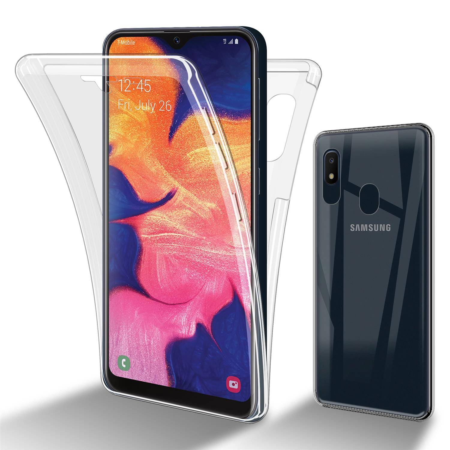 Cadorabo Schutzhülle für Samsung Galaxy A10e / A20e Hülle in natur 360° Etui Full Body Handyhülle Cover Case