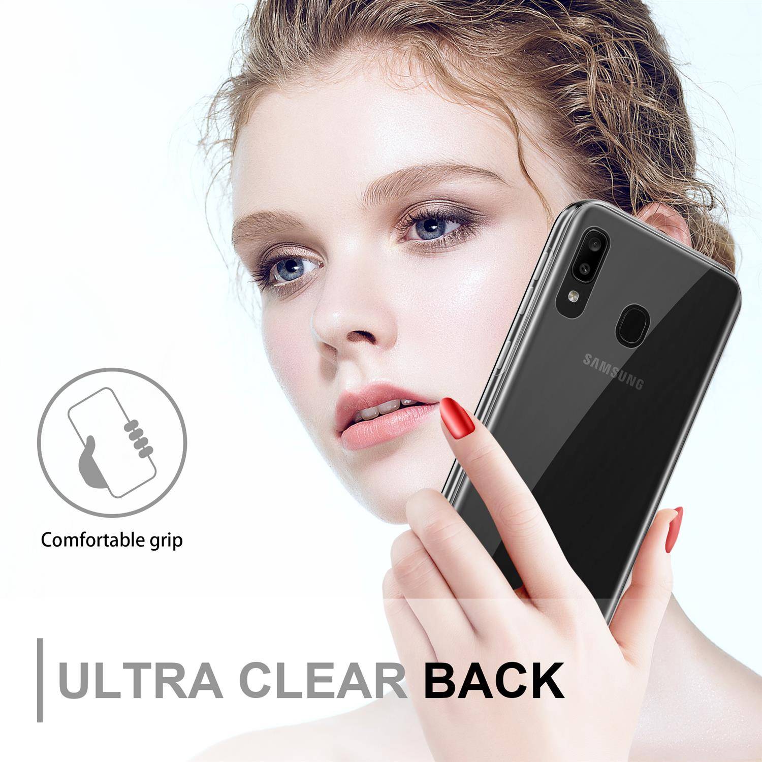 Cadorabo Schutzhülle für Samsung Galaxy A20 / A30 Hülle in natur 360° Etui Full Body Handyhülle Cover Case