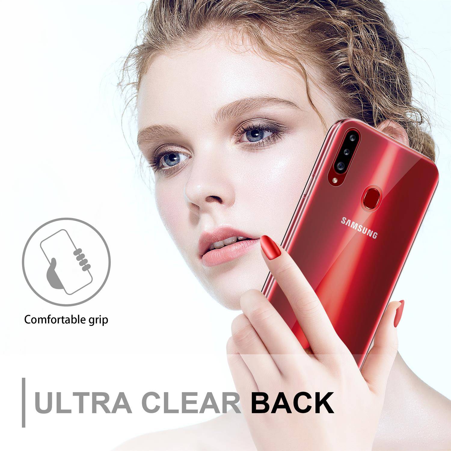Cadorabo Schutzhülle für Samsung Galaxy A20s Hülle in natur 360° Etui Full Body Handyhülle Cover Case