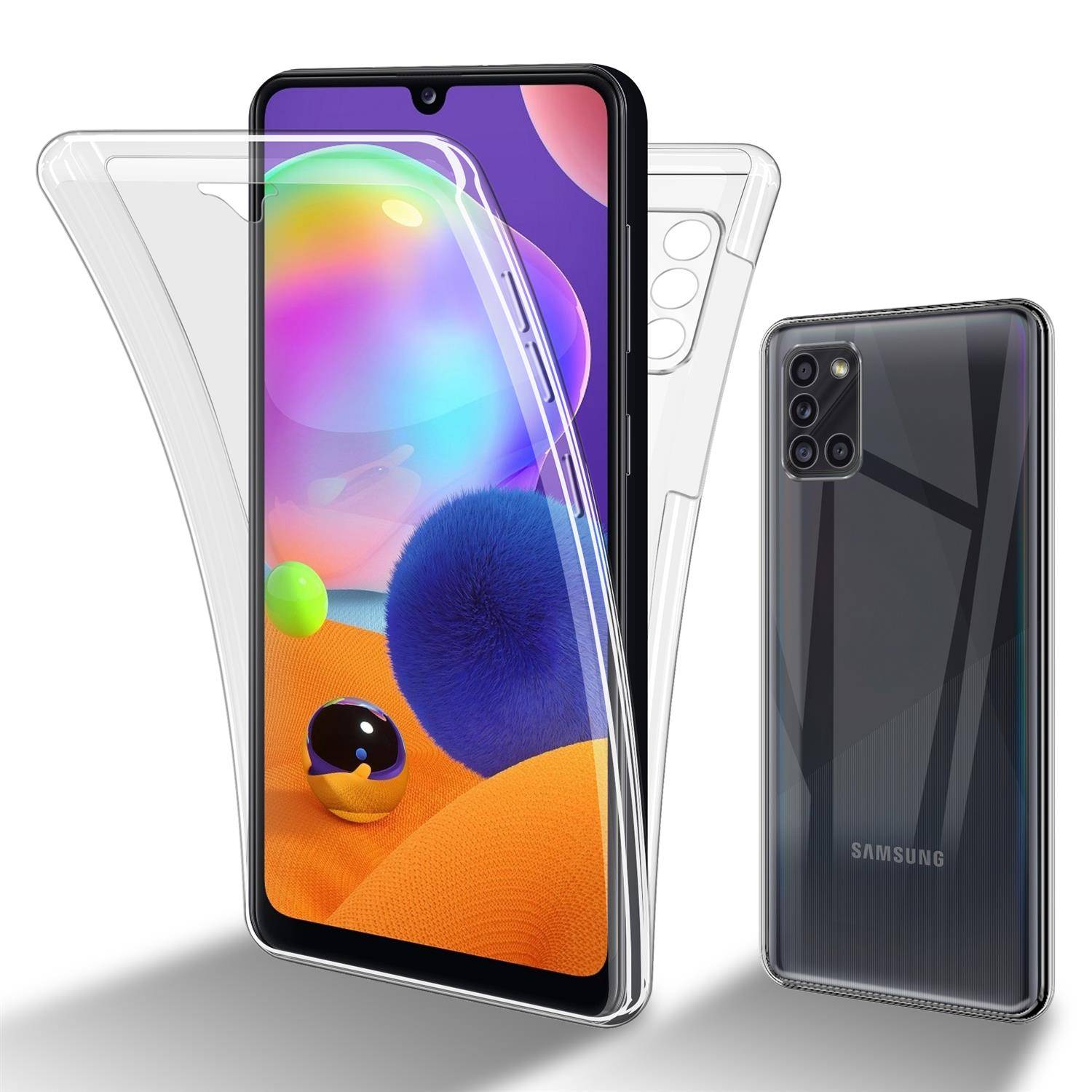 Cadorabo Schutzhülle für Samsung Galaxy A31 Hülle in natur 360° Etui Full Body Handyhülle Cover Case