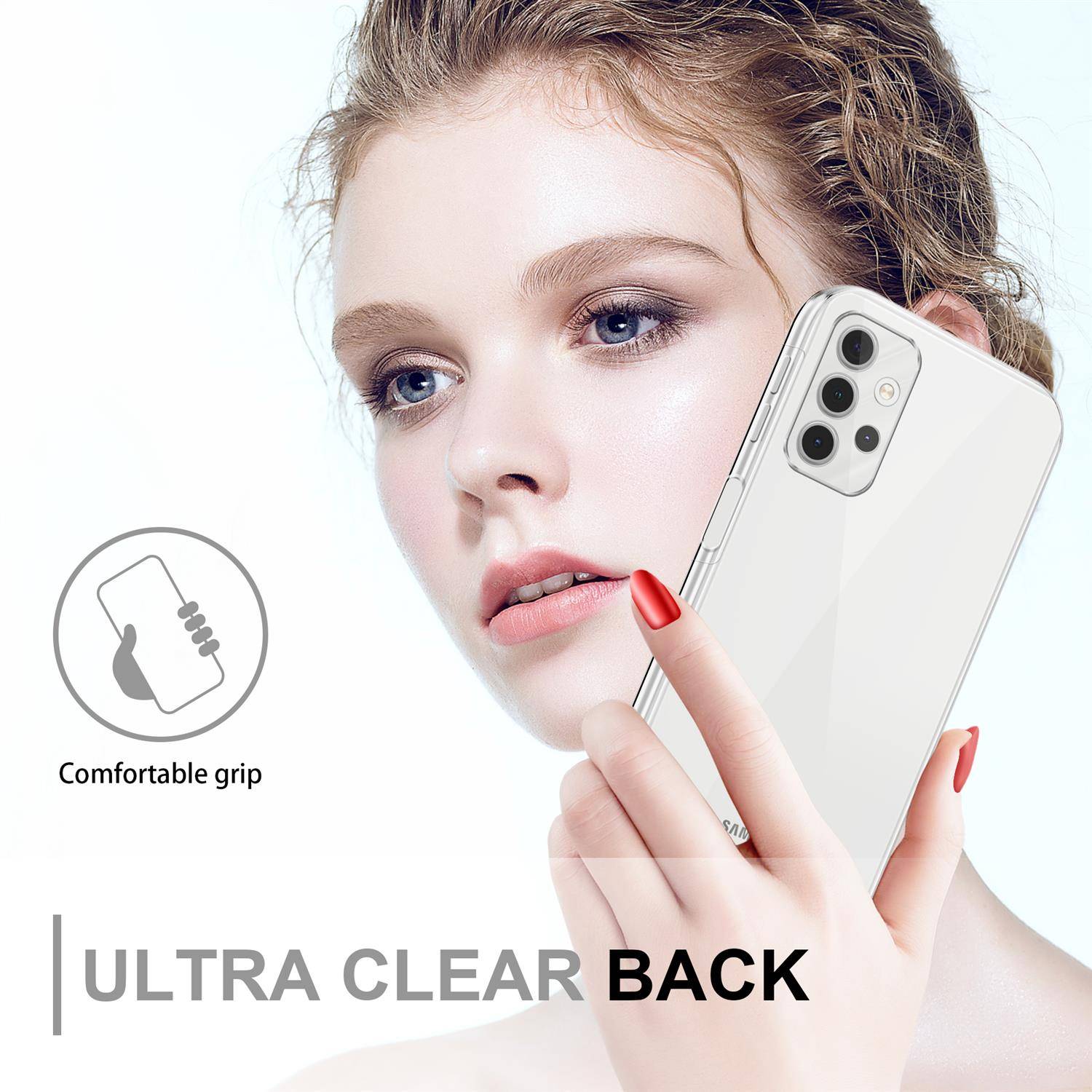 Cadorabo Schutzhülle für Samsung Galaxy A32 5G Hülle in natur 360° Etui Full Body Handyhülle Cover Case