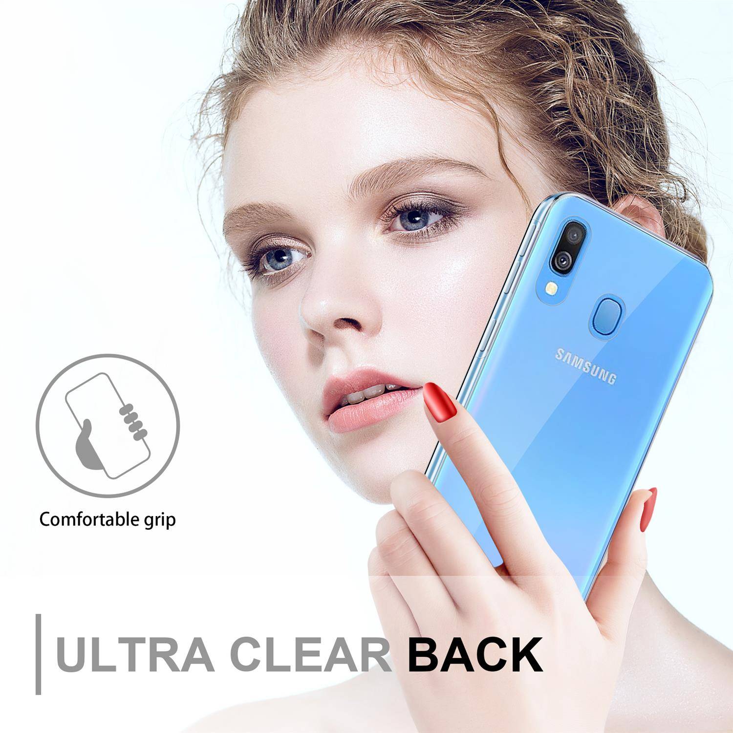 Cadorabo Schutzhülle für Samsung Galaxy A40 Hülle in natur 360° Etui Full Body Handyhülle Cover Case