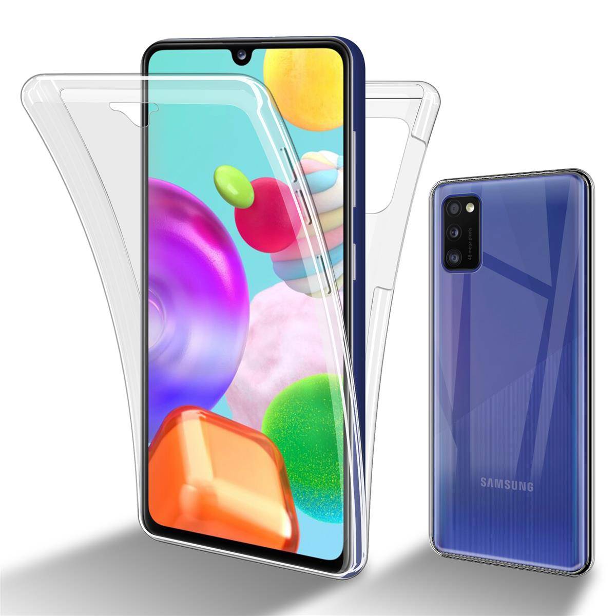 Cadorabo Schutzhülle für Samsung Galaxy A41 Hülle in natur 360° Etui Full Body Handyhülle Cover Case