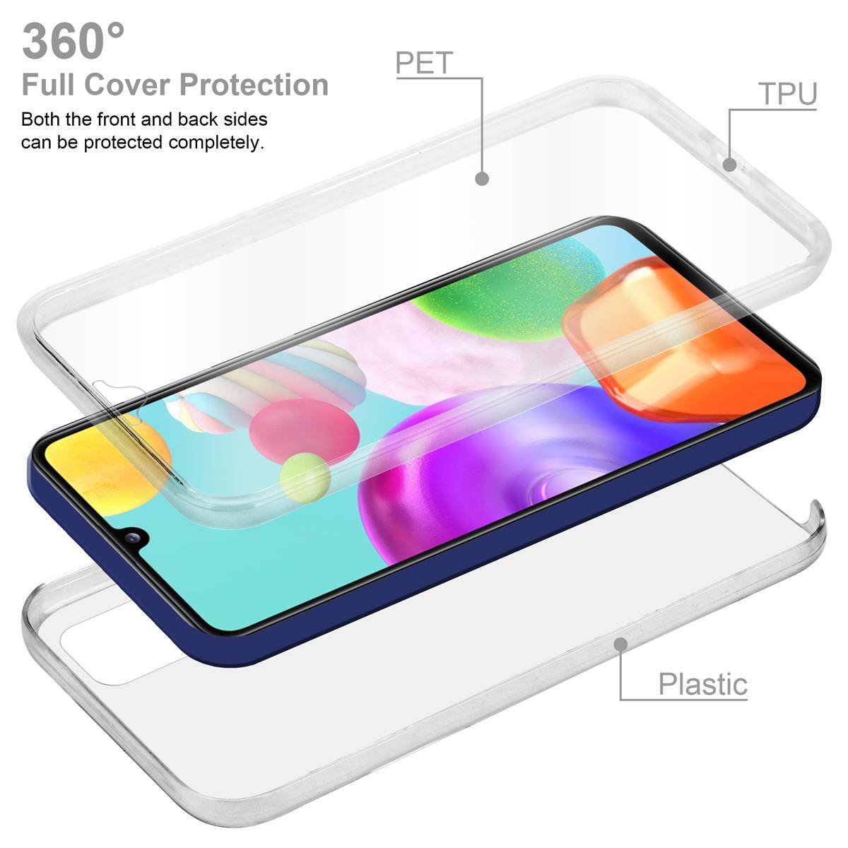 Cadorabo Schutzhülle für Samsung Galaxy A41 Hülle in natur 360° Etui Full Body Handyhülle Cover Case
