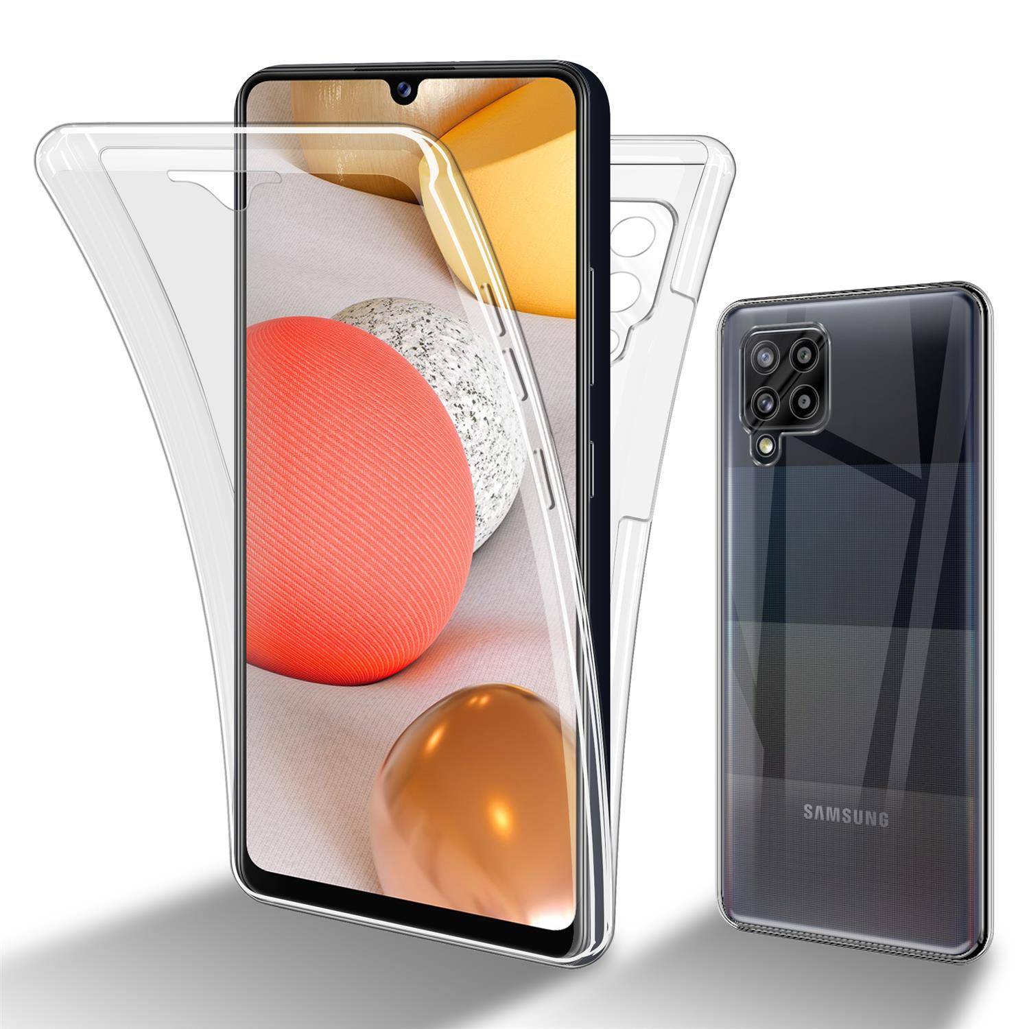 Cadorabo Schutzhülle für Samsung Galaxy A42 5G Hülle in natur 360° Etui Full Body Handyhülle Cover Case