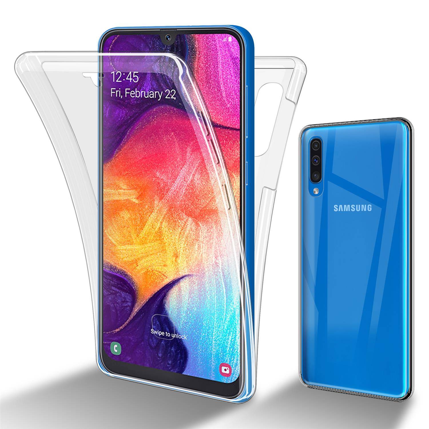 Cadorabo Schutzhülle für Samsung Galaxy A50 / A50s / A30s Hülle in natur 360° Etui Full Body Handyhülle Cover Case