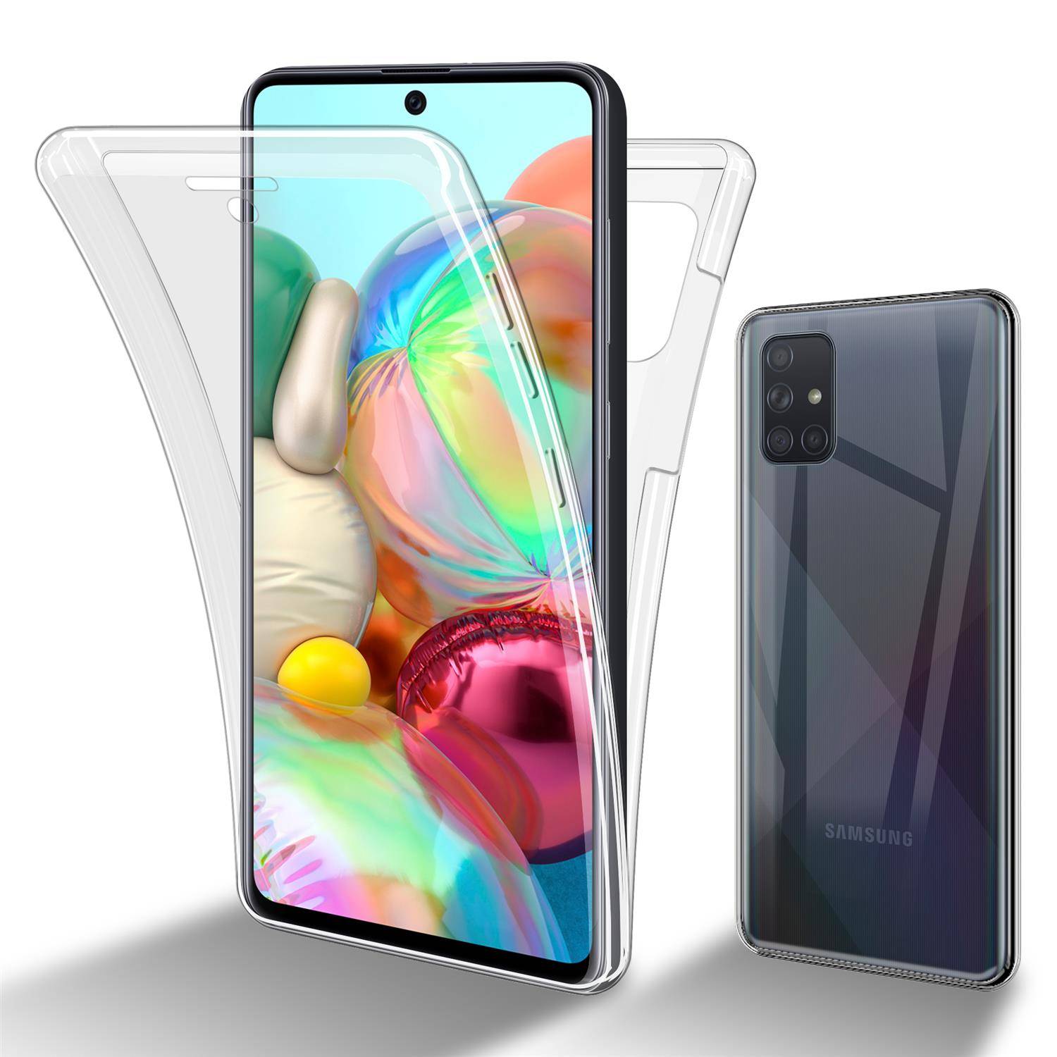 Cadorabo Schutzhülle für Samsung Galaxy A51 4G / M40S Hülle in natur 360° Etui Full Body Handyhülle Cover Case