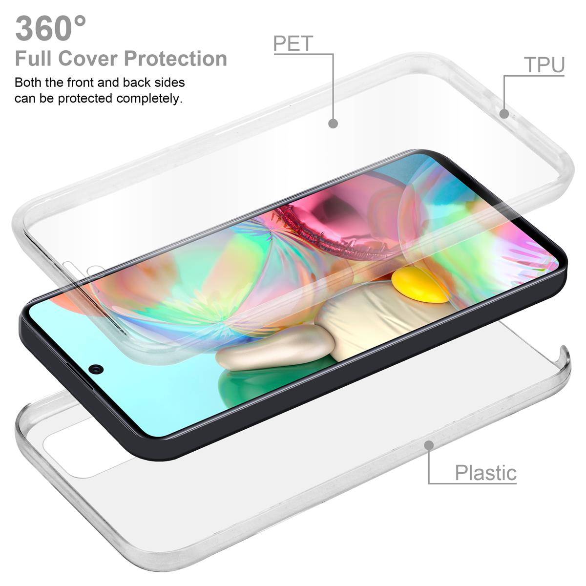 Cadorabo Schutzhülle für Samsung Galaxy A51 4G / M40S Hülle in natur 360° Etui Full Body Handyhülle Cover Case