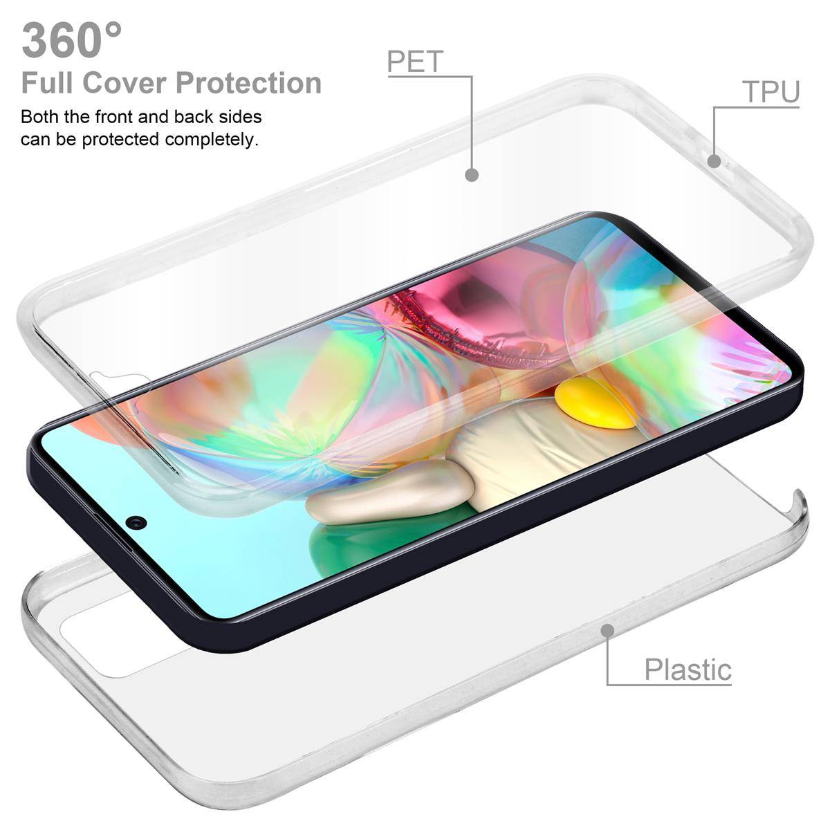 Cadorabo Schutzhülle für Samsung Galaxy A51 5G Hülle in natur 360° Etui Full Body Handyhülle Cover Case