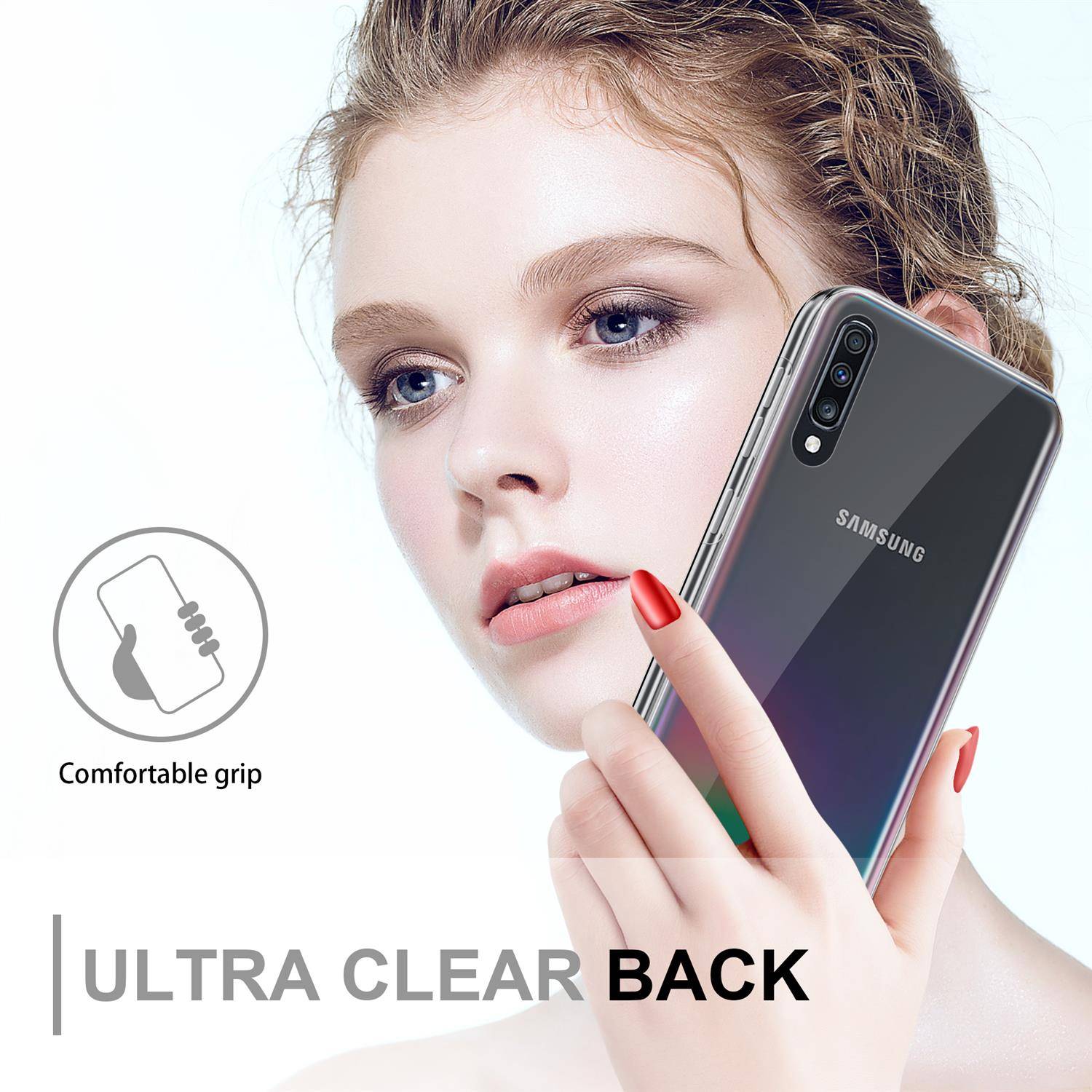 Cadorabo Schutzhülle für Samsung Galaxy A70e Hülle in natur 360° Etui Full Body Handyhülle Cover Case