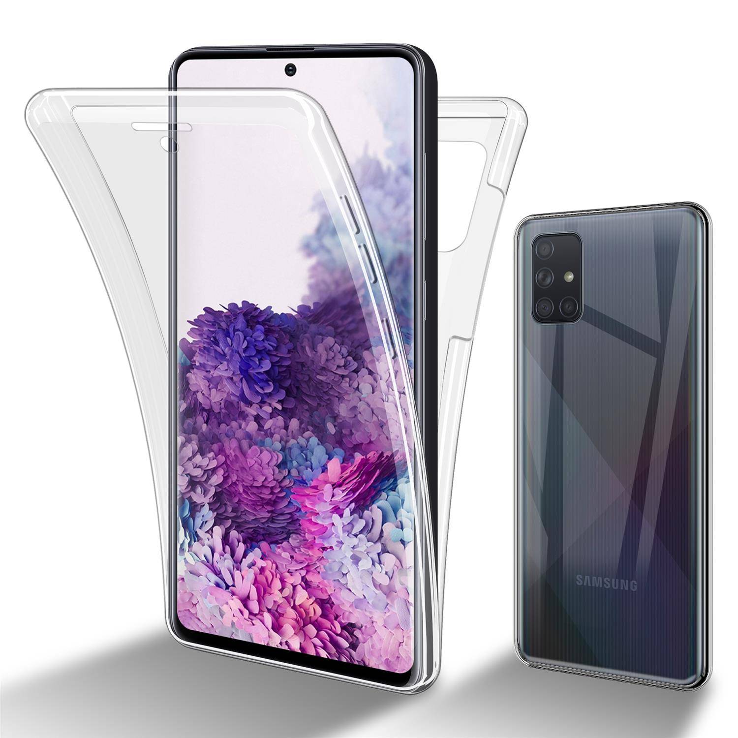 Cadorabo Schutzhülle für Samsung Galaxy A71 4G Hülle in natur 360° Etui Full Body Handyhülle Cover Case