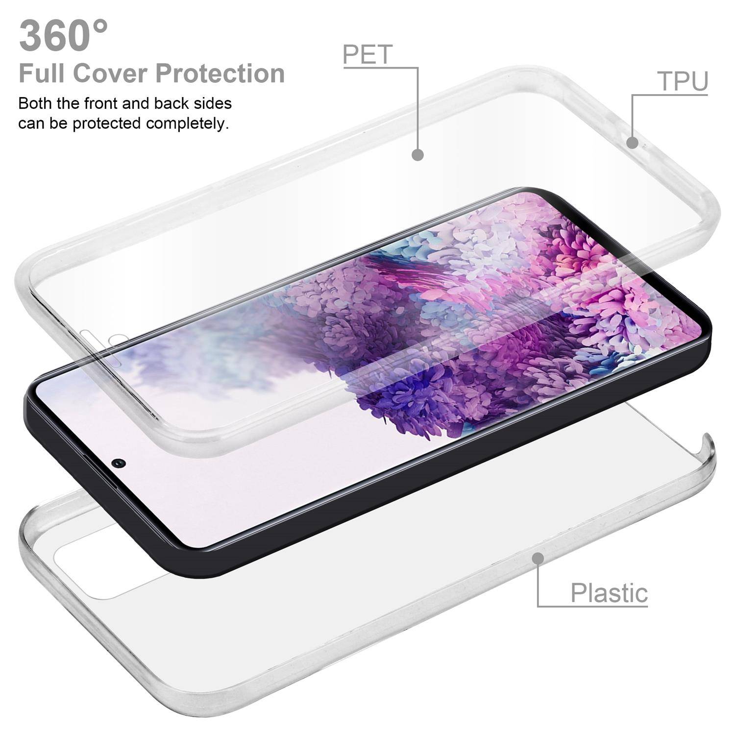 Cadorabo Schutzhülle für Samsung Galaxy A71 4G Hülle in natur 360° Etui Full Body Handyhülle Cover Case