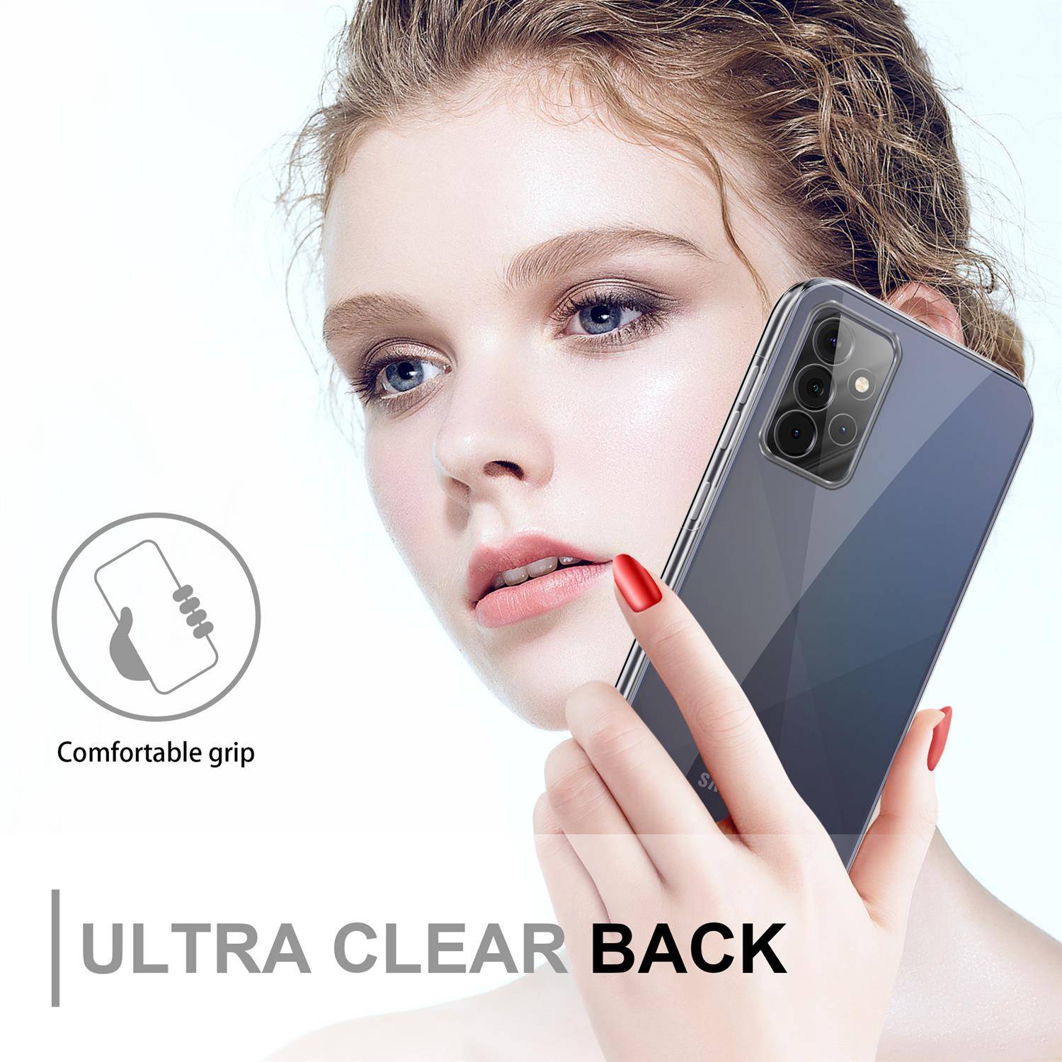 Cadorabo Schutzhülle für Samsung Galaxy A72 Hülle in natur 360° Etui Full Body Handyhülle Cover Case