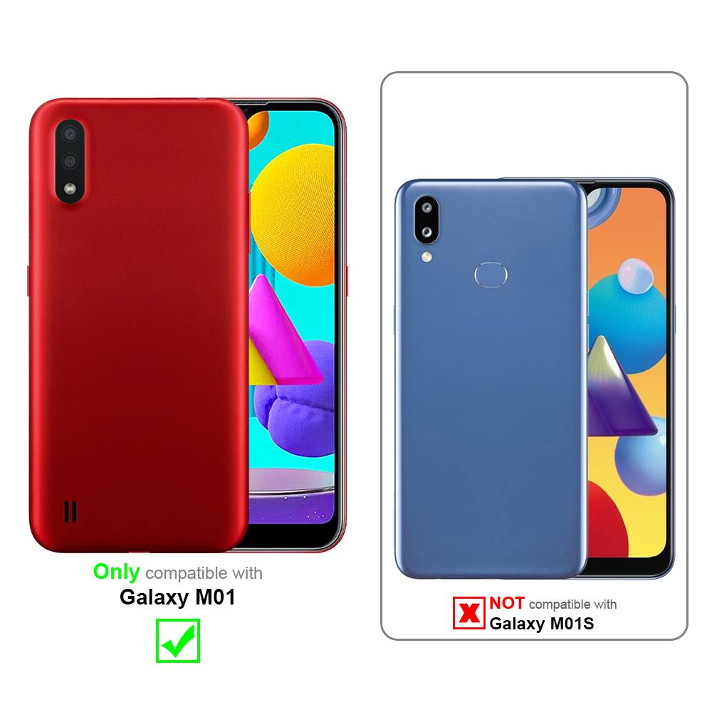 Cadorabo Schutzhülle für Samsung Galaxy M01 Hülle in natur 360° Etui Full Body Handyhülle Cover Case