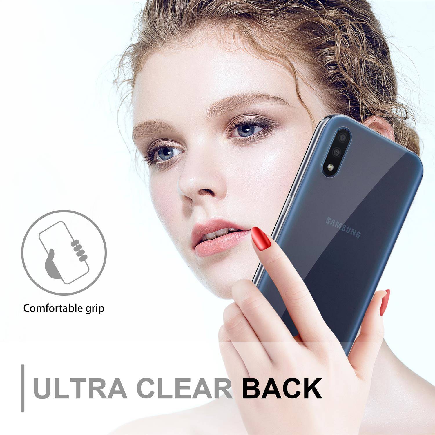 Cadorabo Schutzhülle für Samsung Galaxy M01 Hülle in natur 360° Etui Full Body Handyhülle Cover Case