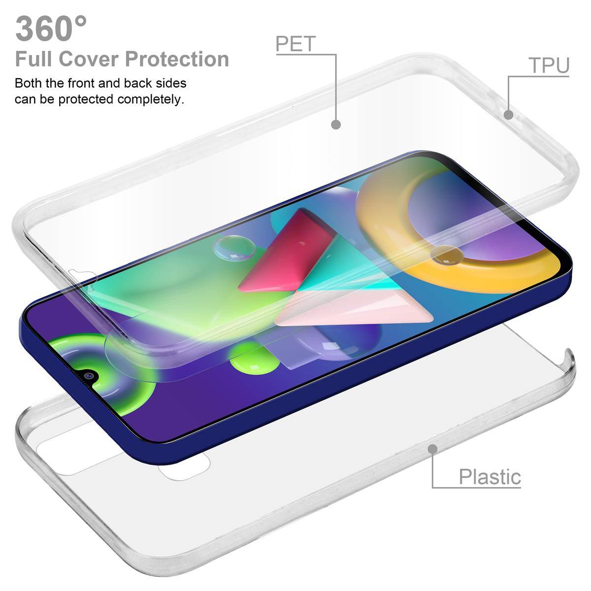 Cadorabo Schutzhülle für Samsung Galaxy M30s / M21 Hülle in natur 360° Etui Full Body Handyhülle Cover Case