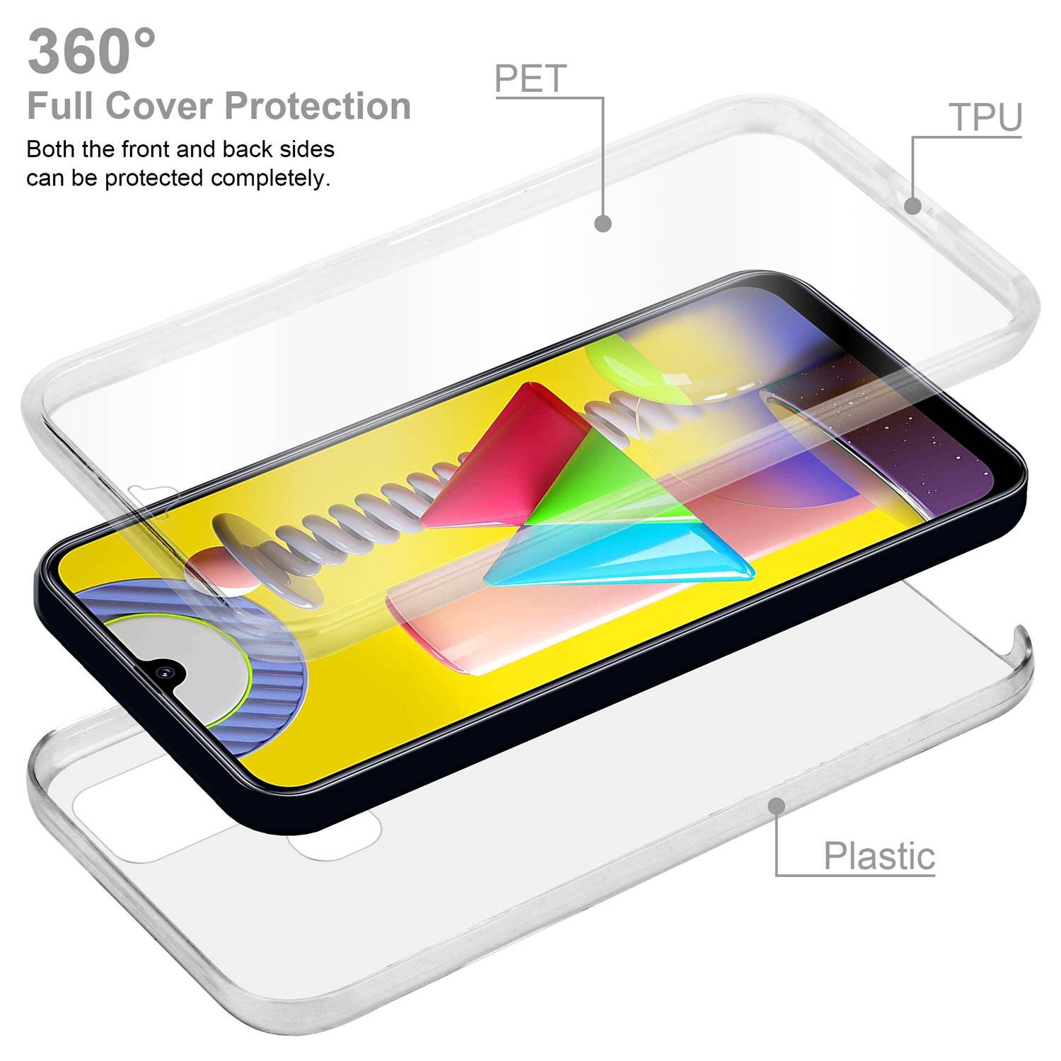 Cadorabo Schutzhülle für Samsung Galaxy M31 Hülle in natur 360° Etui Full Body Handyhülle Cover Case