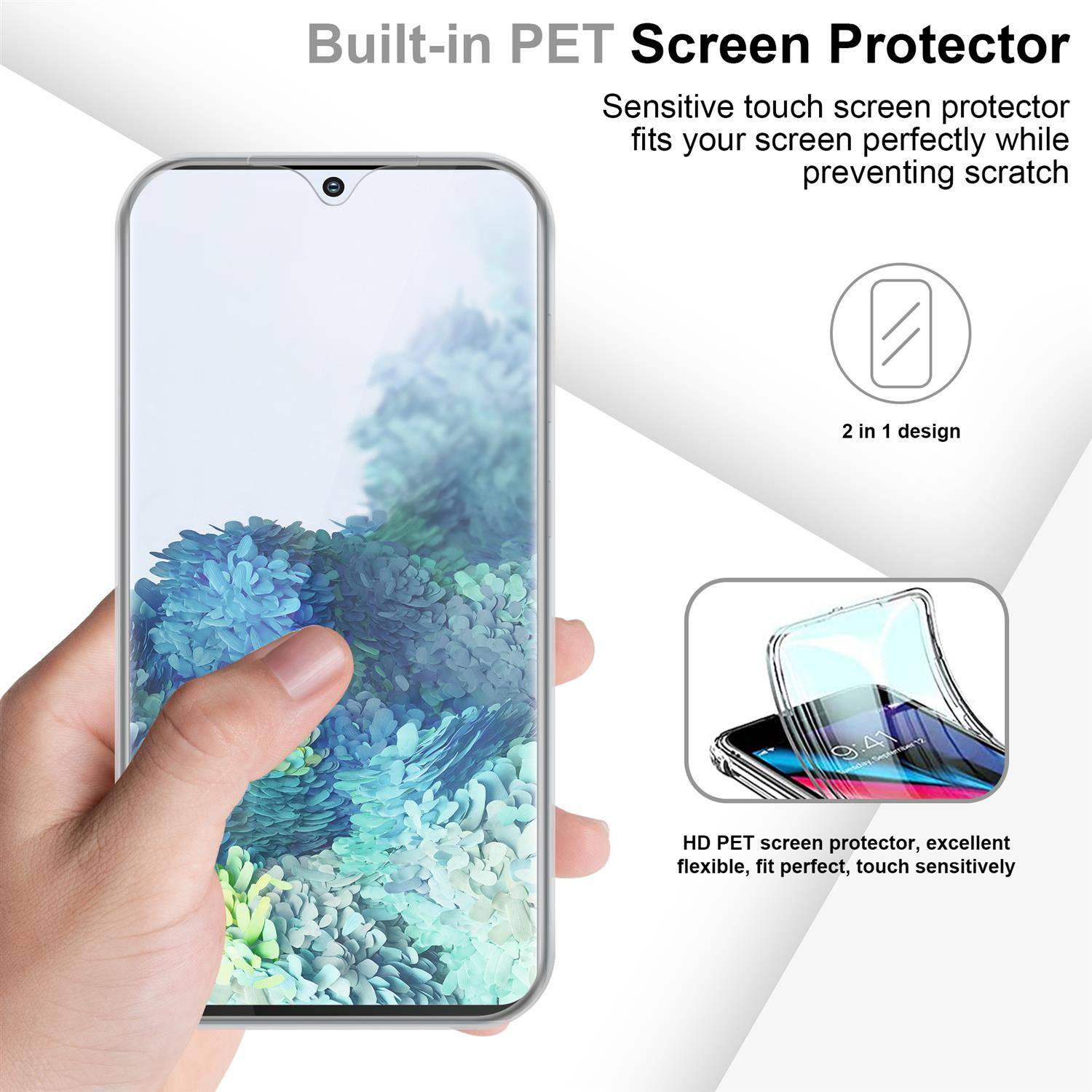 Cadorabo Schutzhülle für Samsung Galaxy S20 FE Hülle in natur 360° Etui Full Body Handyhülle Cover Case