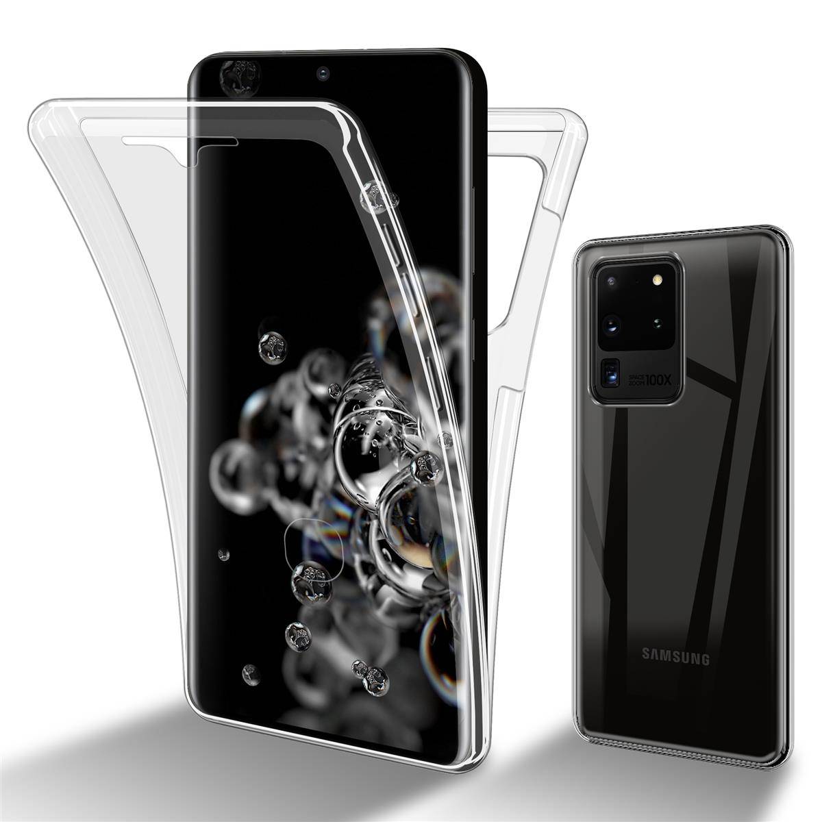 Cadorabo Schutzhülle für Samsung Galaxy S20 ULTRA Hülle in natur 360° Etui Full Body Handyhülle Cover Case