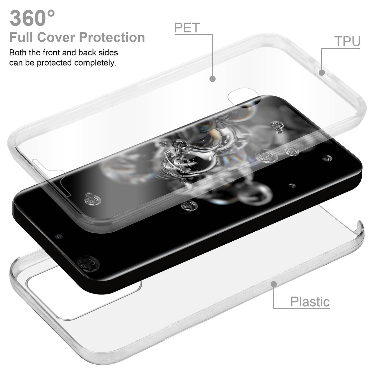 Cadorabo Schutzhülle für Samsung Galaxy S20 ULTRA Hülle in natur 360° Etui Full Body Handyhülle Cover Case