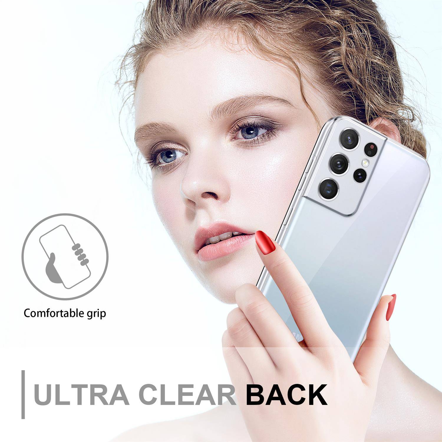 Cadorabo Schutzhülle für Samsung Galaxy S21 ULTRA Hülle in natur 360° Etui Full Body Handyhülle Cover Case