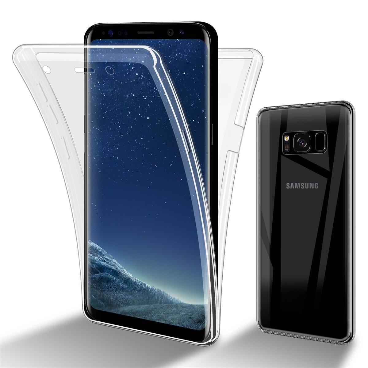 Cadorabo Schutzhülle für Samsung Galaxy S8 Hülle in natur 360° Etui Full Body Handyhülle Cover Case